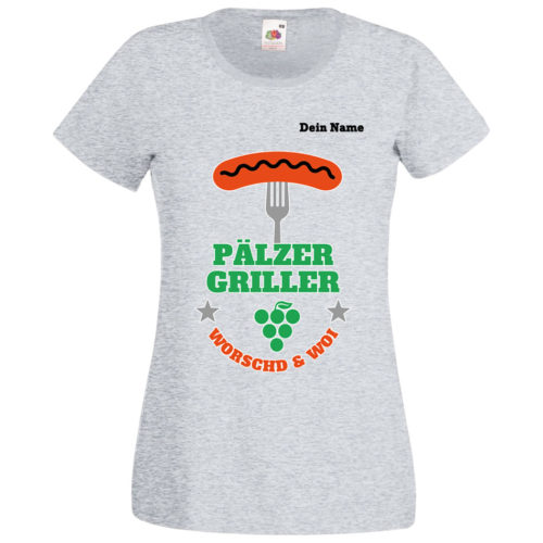 PFALZFANS Pfälzer Schorle-Weinfest-T-Shirt Pälzer Griller Worschd unn Woi Grill