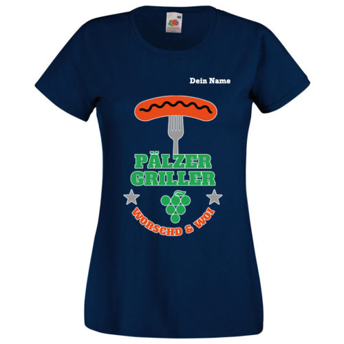 PFALZFANS Pfälzer Schorle-Weinfest-T-Shirt Pälzer Griller Worschd unn Woi Grill