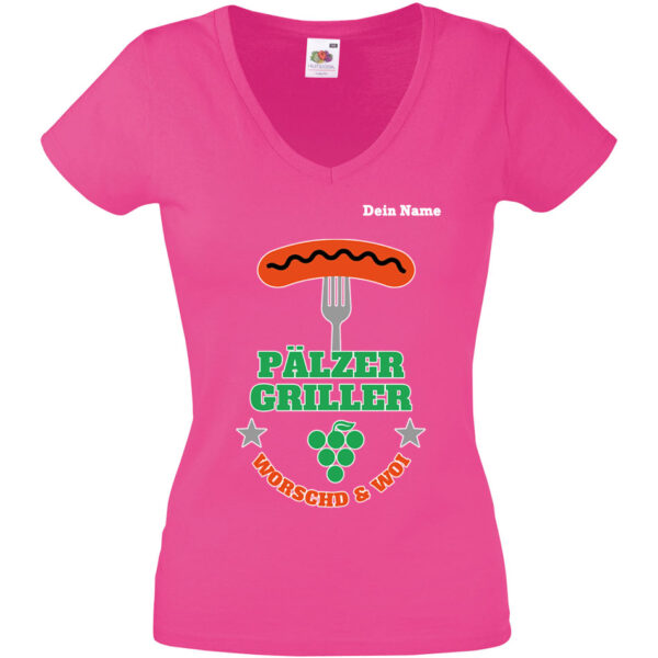 PFALZFANS Pfälzer Schorle-Weinfest-T-Shirt Pälzer Griller Worschd unn Woi Grill