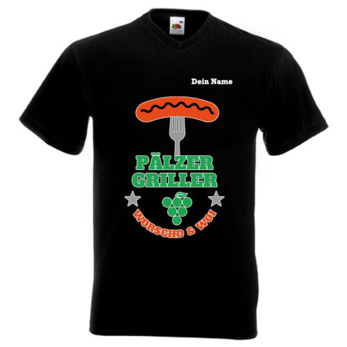 PFALZFANS Pfälzer Schorle-Weinfest-T-Shirt Pälzer Griller Worschd unn Woi Grill