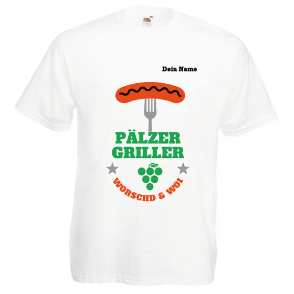 PFALZFANS Pfälzer Schorle-Weinfest-T-Shirt Pälzer Griller Worschd unn Woi Grill