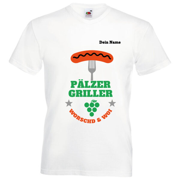 PFALZFANS Pfälzer Schorle-Weinfest-T-Shirt Pälzer Griller Worschd unn Woi Grill