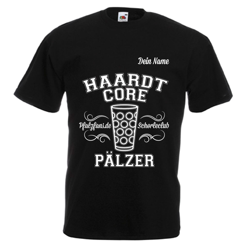 PFALZFANS Pfälzer Schorle-Weinfest-T-Shirt HAARDTCORE PÄLZER