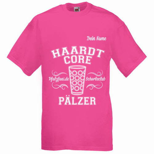 PFALZFANS Pfälzer Schorle-Weinfest-T-Shirt HAARDTCORE PÄLZER