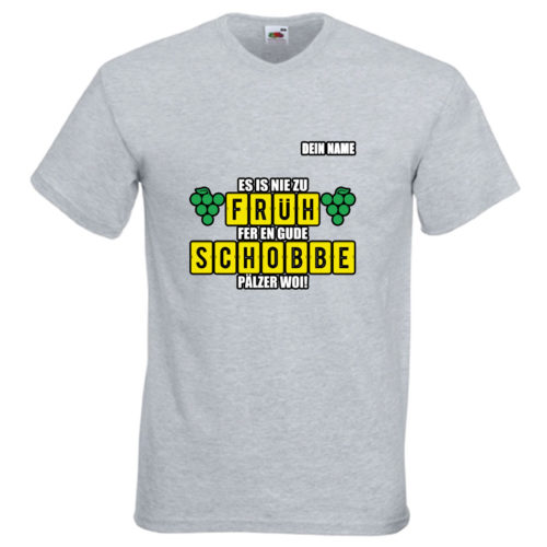 PFALZFANS Pfälzer Schorle-Weinfest-T-Shirt FRÜHSCHOBBE Literarischer Frühschoppen