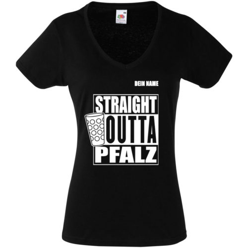 PFALZFANS Pfälzer Schorle-Weinfest-T-Shirt STRAIGHT OUTTA PFALZ