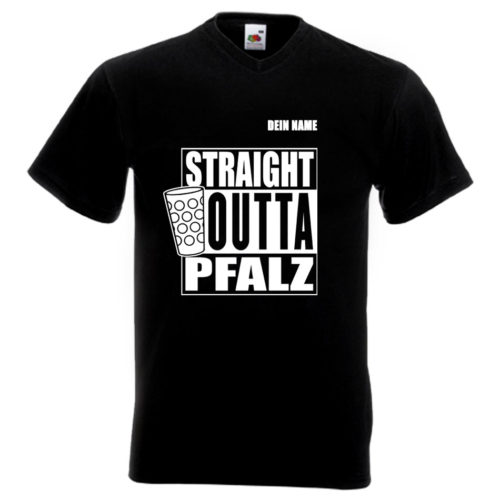 PFALZFANS Pfälzer Schorle-Weinfest-T-Shirt STRAIGHT OUTTA PFALZ