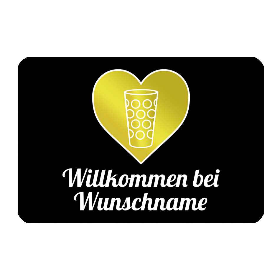 PFALZFANS Pfälzer Schorle-Weinfest-Fußmatte Türmatte inklusive individuellem Wunschaufdruck
