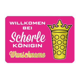 PFALZFANS Pfälzer Schorle-Weinfest-Fußmatte Türmatte inklusive individuellem Wunschaufdruck