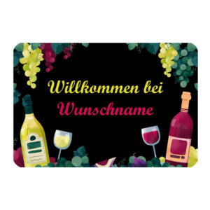 PFALZFANS Pfälzer Schorle-Weinfest-Fußmatte Türmatte inklusive individuellem Wunschaufdruck