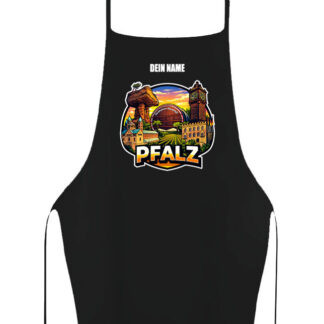 PFALZFANS Pfälzer Schorle-Weinfest-Bar- und Grillschürze inklusive individuellem Namens-Wunschaufdruck