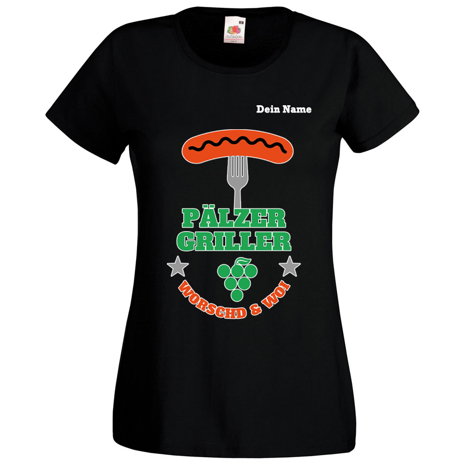PFALZFANS Pfälzer Schorle-Weinfest-T-Shirt inklusive individuellem Namens-Wunschaufdruck