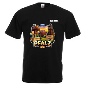 PFALZFANS Pfälzer Schorle-Weinfest-T-Shirt inklusive individuellem Namens-Wunschaufdruck