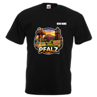 PFALZFANS Pfälzer Schorle-Weinfest-T-Shirt inklusive individuellem Namens-Wunschaufdruck